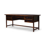 Featuring Reign Desk - Distressed Walnut by Four Hands at Amethyst Home. It's a material thing. Made entirely from solid pine, a specialized waxed finish gives this roomy five-drawer desk a purposefully antiqued look.Overall Dimensions: 72"W x 30"L x 30"H
Collection: CordellaColors: Distressed Walnut ,Distressed CopperMaterials: Solid Birch Weight: 116.84 lbs. Amethyst Home provides interior design, new construction, custom furniture, and area rugs in the Laguna Beach metro area.