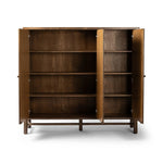 Featuring Renaud Dark Toasted Oak Cabinet by Four Hands at Amethyst Home. A beautifully simple statement piece. This three-door cabinet is crafted from a mix of solid oak and veneer in a dark toasted finish. Details include subtle, tapered corner posts and minimal rounded door knobs.
Overall Dimensions: 20.0" L x 74.0 " W x 69.0" H
Collection: WellsColors: Da. Amethyst Home provides interior design, new home construction design consulting, vintage area rugs, and lighting in the Houston metro area.