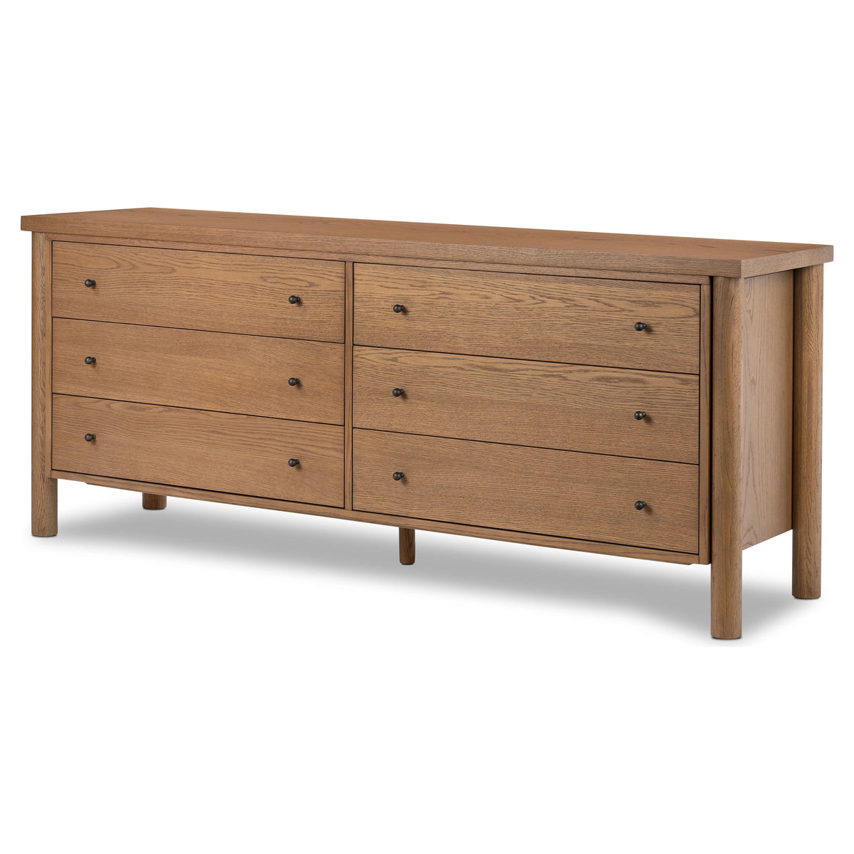 Roark Amber Oak Veneer 6 Drawer Dresser | ready to ship!