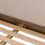 Featuring Roark Essence Natural-Queen Bed by Four Hands at Amethyst Home. Rounded, chunky dowel legs in an amber oak finish frame the neutral, linen-like upholstered headboard of this bed frame.
Collection: BoltonColors: Essence Natural ,Amber Oak ,Amber Oak VeneerMaterials: 49Vi,22Li,18Pl,11Co ,Solid Oak ,Thick Oak VeneerOverall Dimensions: 64.25"W x 86"L x 4. Amethyst Home provides interior design, new home construction design consulting, vintage area rugs, and lighting in the Austin metro area.