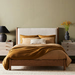 Featuring Roark Essence Natural-Queen Bed by Four Hands at Amethyst Home. Rounded, chunky dowel legs in an amber oak finish frame the neutral, linen-like upholstered headboard of this bed frame.
Collection: BoltonColors: Essence Natural ,Amber Oak ,Amber Oak VeneerMaterials: 49Vi,22Li,18Pl,11Co ,Solid Oak ,Thick Oak VeneerOverall Dimensions: 64.25"W x 86"L x 48. Amethyst Home provides interior design, new home construction design consulting, vintage area rugs, and lighting in the Omaha metro area.