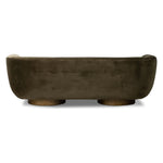 Featuring Sabine 87"-Surrey Olive Sofa by Four Hands at Amethyst Home. Get comfortable on this velvety cotton-blend sofa, complete with tight tailoring and rounded corners. Column-like parawood legs are finished in a weathered sepia hue.Overall Dimensions: 35.75"W x 87"L x 28"H
Collection: EastonColors: Surrey Olive ,Weathered SepiaMaterials: 76.8% Co, 23.2% P. Amethyst Home provides interior design, new home construction design consulting, vintage area rugs, and lighting in the Boston metro area.
