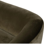 Featuring Sabine 87"-Surrey Olive Sofa by Four Hands at Amethyst Home. Get comfortable on this velvety cotton-blend sofa, complete with tight tailoring and rounded corners. Column-like parawood legs are finished in a weathered sepia hue.Overall Dimensions: 35.75"W x 87"L x 28"H
Collection: EastonColors: Surrey Olive ,Weathered SepiaMaterials: 76.8% Co, 23.. Amethyst Home provides interior design, new home construction design consulting, vintage area rugs, and lighting in the Scottsdale metro area.