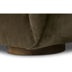 Featuring Sabine 87"-Surrey Olive Sofa by Four Hands at Amethyst Home. Get comfortable on this velvety cotton-blend sofa, complete with tight tailoring and rounded corners. Column-like parawood legs are finished in a weathered sepia hue.Overall Dimensions: 35.75"W x 87"L x 28"H
Collection: EastonColors: Surrey Olive ,Weathered SepiaMaterials: 76.8% Co, 23.2% Pl. Amethyst Home provides interior design, new home construction design consulting, vintage area rugs, and lighting in the Tampa metro area.