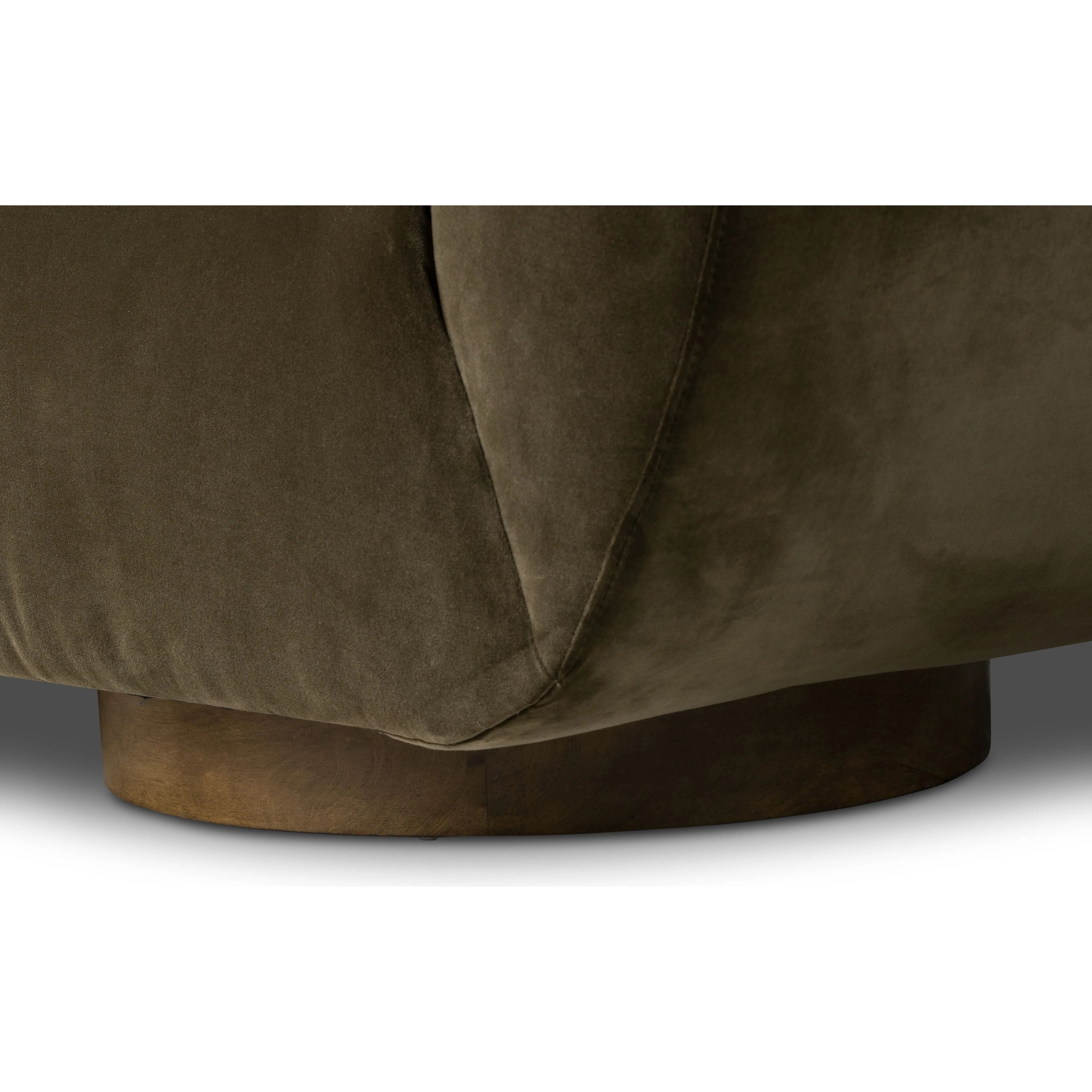 Featuring Sabine 87"-Surrey Olive Sofa by Four Hands at Amethyst Home. Get comfortable on this velvety cotton-blend sofa, complete with tight tailoring and rounded corners. Column-like parawood legs are finished in a weathered sepia hue.Overall Dimensions: 35.75"W x 87"L x 28"H
Collection: EastonColors: Surrey Olive ,Weathered SepiaMaterials: 76.8% Co, 23.2% Pl. Amethyst Home provides interior design, new home construction design consulting, vintage area rugs, and lighting in the Tampa metro area.
