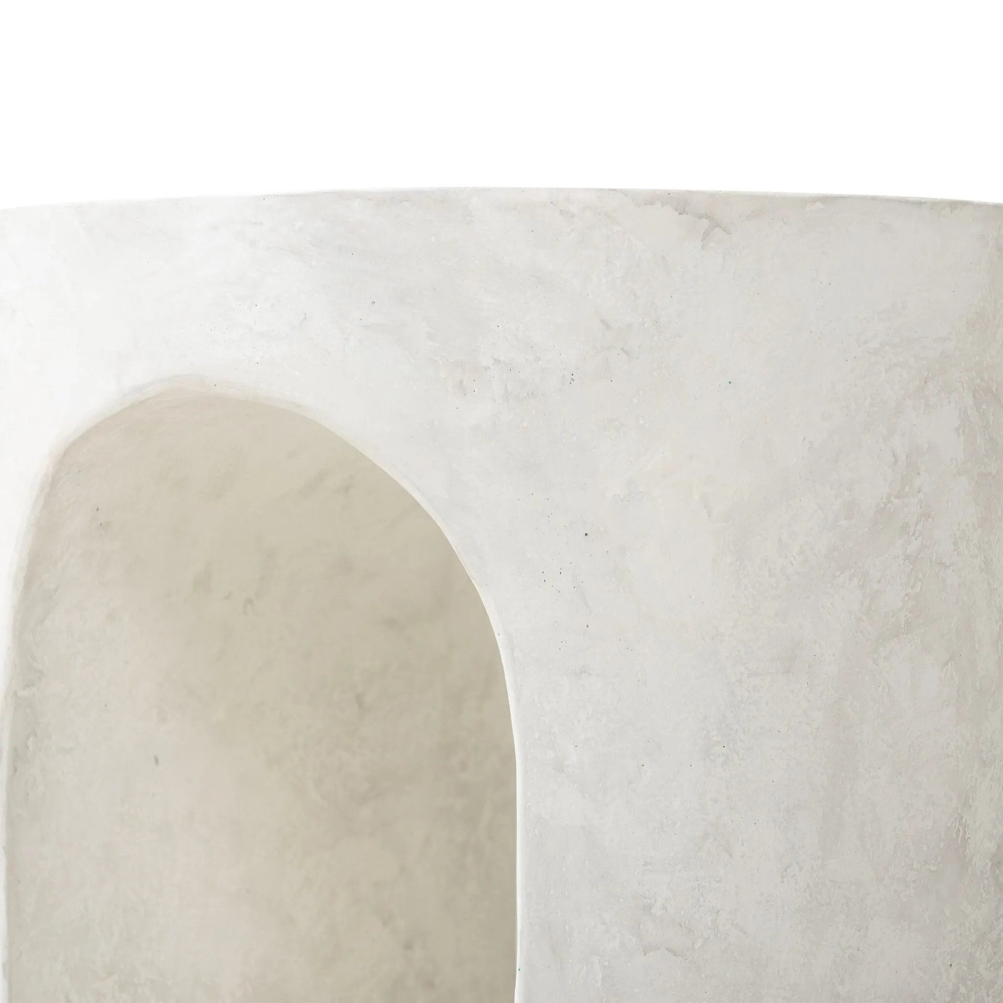 Featuring Samson Textured Lunar Concrete End Table by Four Hands at Amethyst Home. Made from textured white concrete, a cylinder shaped end table features a pill-shaped cutout for a light look. Subtle mottling adds a hint of texture.Collection: ChandlerColors: Textured Lunar ConcreteMaterials: Concrete Weight: 37.48 lbs. Amethyst Home provides interior design, new home construction design consulting, vintage area rugs, and lighting in the San Diego metro area.