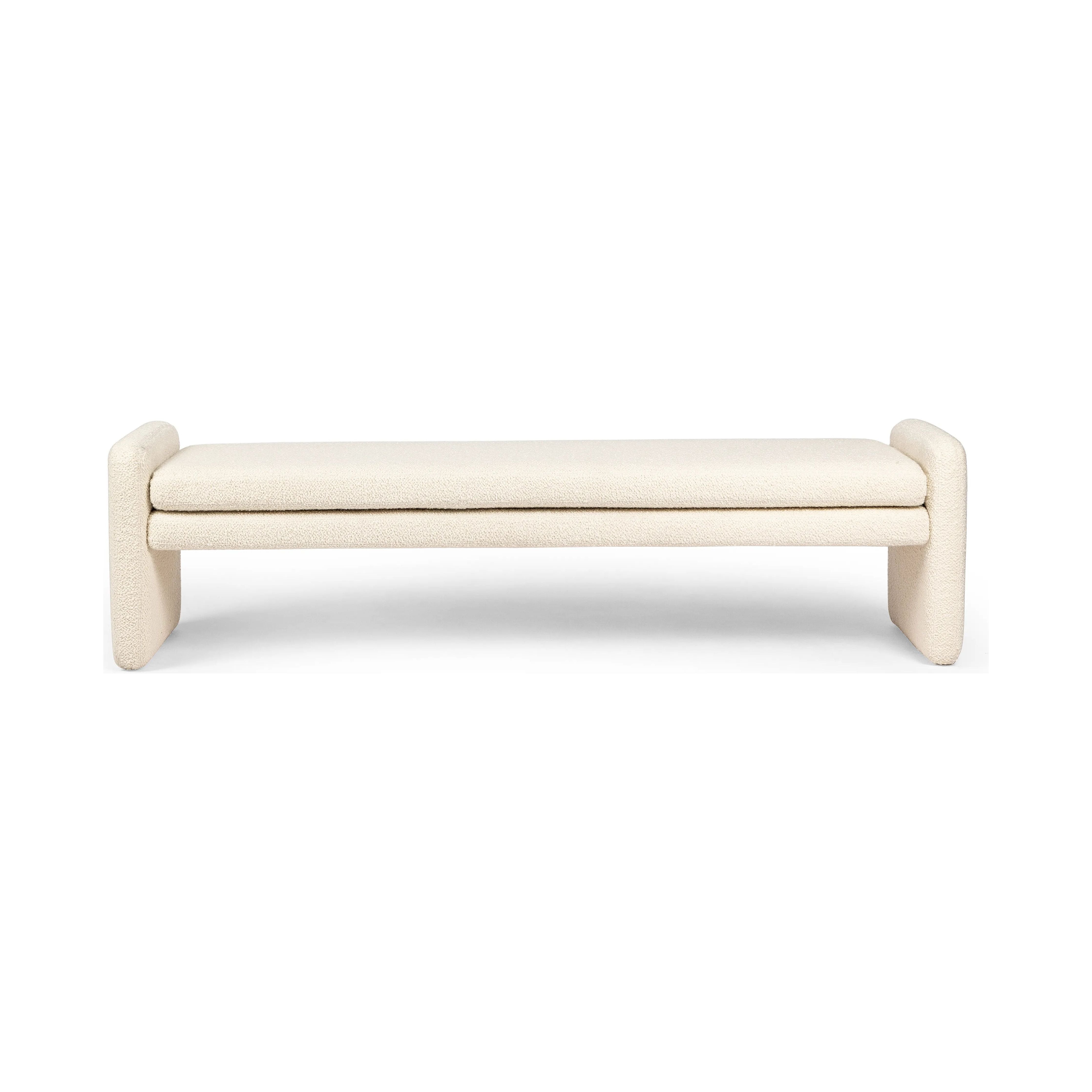 Featuring Serena Durham Cream Accent Bench by Four Hands at Amethyst Home. Cream, boucle-like upholstery covers a long, sophisticated dining bench.Overall Dimensions: 18"W x 70"Lx 19"H
Collection: TownsendColors: Durham CreamMaterials: 61% Polyester, 39% W Weight: 48.5 lbs. Amethyst Home provides interior design, new home construction design consulting, vintage area rugs, and lighting in the Newport Beach metro area.