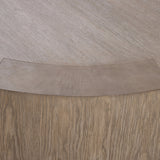 A simple stunner. This large coffee table features exposed joinery from five thick, gently curved legs. Crafted from a beautiful oak veneer with exposed graining throughout.Collection: Irondal Amethyst Home provides interior design, new home construction design consulting, vintage area rugs, and lighting in the Des Moines metro area.