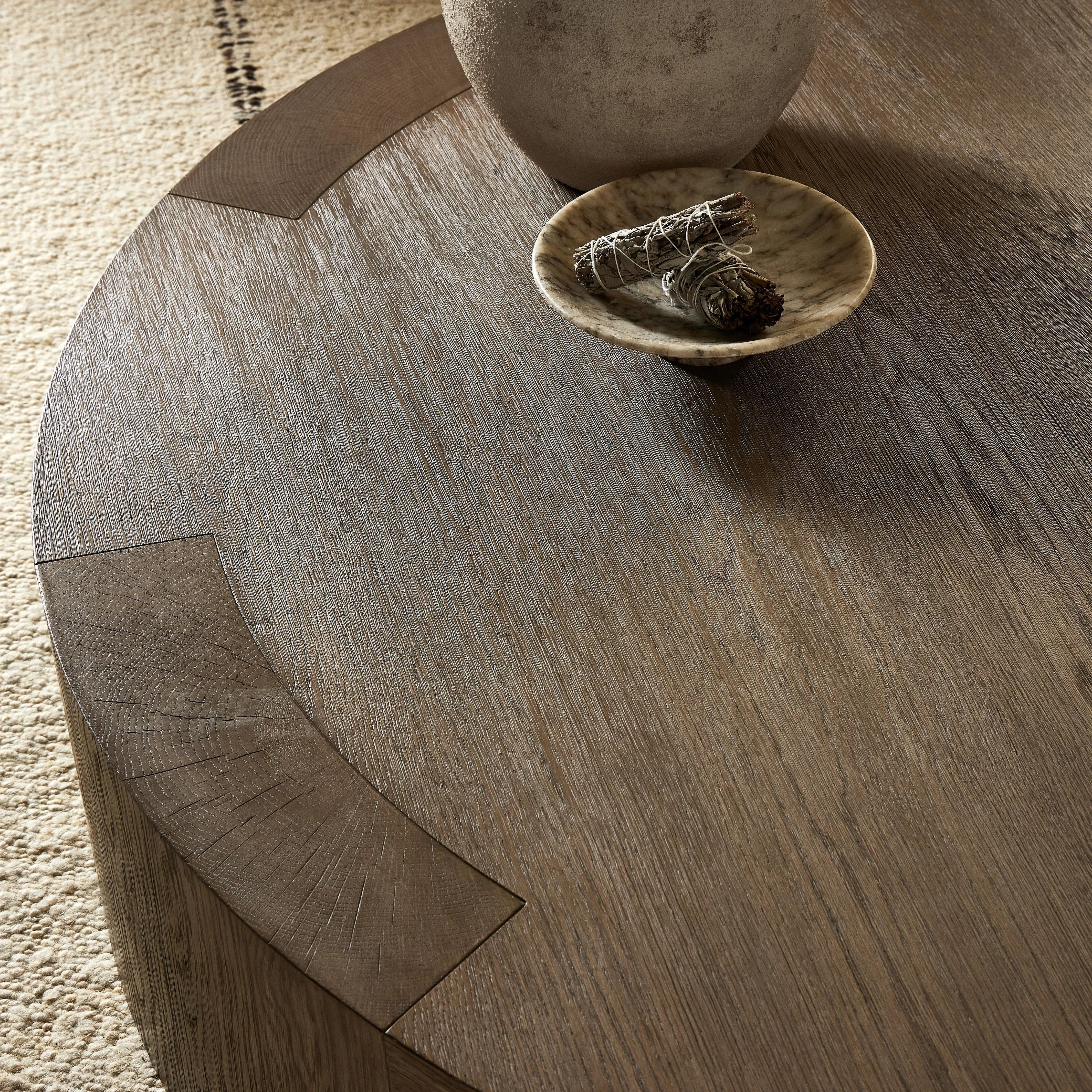 Featuring Sheffield Large-Warm Natural Coffee Table by Four Hands at Amethyst Home. A simple stunner. This large coffee table features exposed joinery from five thick, gently curved legs. Crafted from a beautiful oak veneer with exposed graining throughout.Overall Dimensions: 60"W x 60"L x 13"H
Collection: IrondaleColors: Warm Natural Flat Oak VeneerMateri. Amethyst Home provides interior design, new home construction design consulting, vintage area rugs, and lighting in the Scottsdale metro area.
