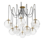Featuring Spider Burnished Brass Clear Ribbon Glass Cord Chandelier by Four Hands at Amethyst Home. Clear glass spheres float at varying lengths for a statement-making piece. Each globe is individually blown, shaped and sculpted by hand through a one-hour process. Brass and glass are 98% recyclable. Designed and sustainably crafted in Poland by Schwung.
Overal. Amethyst Home provides interior design, new home construction design consulting, vintage area rugs, and lighting in the Dallas metro area.
