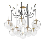 Featuring Spider Burnished Brass Clear Ribbon Glass Cord Chandelier by Four Hands at Amethyst Home. Clear glass spheres float at varying lengths for a statement-making piece. Each globe is individually blown, shaped and sculpted by hand through a one-hour process. Brass and glass are 98% recyclable. Designed and sustainably crafted in Poland by Schwung.
Overal. Amethyst Home provides interior design, new home construction design consulting, vintage area rugs, and lighting in the Dallas metro area.