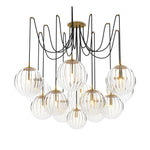 Featuring Spider Burnished Brass Clear Ribbon Glass Cord Chandelier by Four Hands at Amethyst Home. Clear glass spheres float at varying lengths for a statement-making piece. Each globe is individually blown, shaped and sculpted by hand through a one-hour process. Brass and glass are 98% recyclable. Designed and sustainably crafted in Poland by Schwung.
O. Amethyst Home provides interior design, new home construction design consulting, vintage area rugs, and lighting in the Los Angeles metro area.