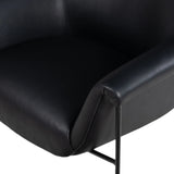Featuring Suerte Chair - Carson Black by Four Hands at Amethyst Home. With a curvy silhouette and classic rolled arms, thick-cut top-grain leather brings a fresh feel to vintage-inspired accent seating, with an airy iron cradle base for a beautiful balance of scale.Overall Dimensions: 35"W x 33.50"L x 31"H
Collection: FarrowColors: Carson Black ,Matte EbonyMat. Amethyst Home provides interior design, new home construction design consulting, vintage area rugs, and lighting in the Boston metro area.