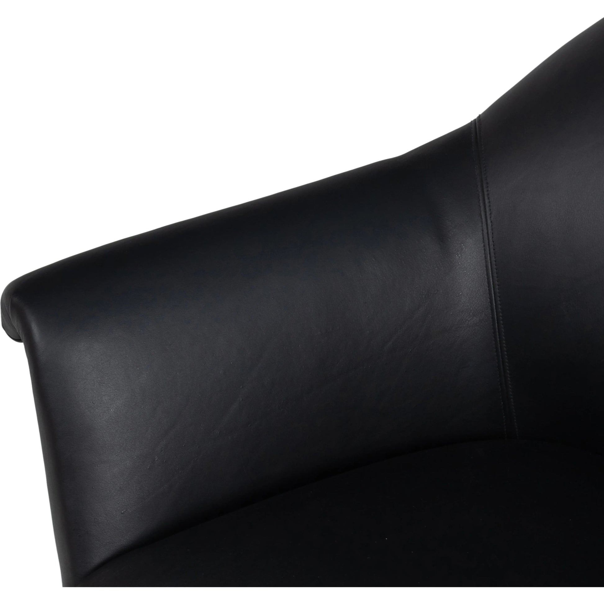 With a curvy silhouette and classic rolled arms, thick-cut top-grain leather brings a fresh feel to vintage-inspired accent seating, with an airy iron cradle base for a beautiful balance of scale Amethyst Home provides interior design, new home construction design consulting, vintage area rugs, and lighting in the Laguna Beach metro area.