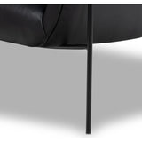 Featuring Suerte Chair - Carson Black by Four Hands at Amethyst Home. With a curvy silhouette and classic rolled arms, thick-cut top-grain leather brings a fresh feel to vintage-inspired accent seating, with an airy iron cradle base for a beautiful balance of scale.Overall Dimensions: 35"W x 33.50"L x 31"H
Collection: FarrowColors: Carson Black ,Matte Ebo. Amethyst Home provides interior design, new home construction design consulting, vintage area rugs, and lighting in the Los Angeles metro area.