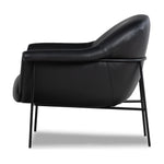 Featuring Suerte Chair - Carson Black by Four Hands at Amethyst Home. With a curvy silhouette and classic rolled arms, thick-cut top-grain leather brings a fresh feel to vintage-inspired accent seating, with an airy iron cradle base for a beautiful balance of scale.Overall Dimensions: 35"W x 33.50"L x 31"H
Collection: FarrowColors: Carson Black ,Matte E. Amethyst Home provides interior design, new home construction design consulting, vintage area rugs, and lighting in the Winter Garden metro area.