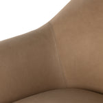 Featuring Suerte Chair - Palermo Nude by Four Hands at Amethyst Home. With a curvy silhouette and classic rolled arms, thick-cut leather lends a fresh feel to vintage-inspired accent seating, with an airy iron cradle base for a beautiful balance of scale.
Collection: FarrowColors: Palermo Nude ,Matte EbonyMaterials: Top Grain Leather ,IronOverall Dimensions: 35"W x 33.50"L x 31". Amethyst Home provides interior design, new construction, custom furniture, and area rugs in the Alpharetta metro area.