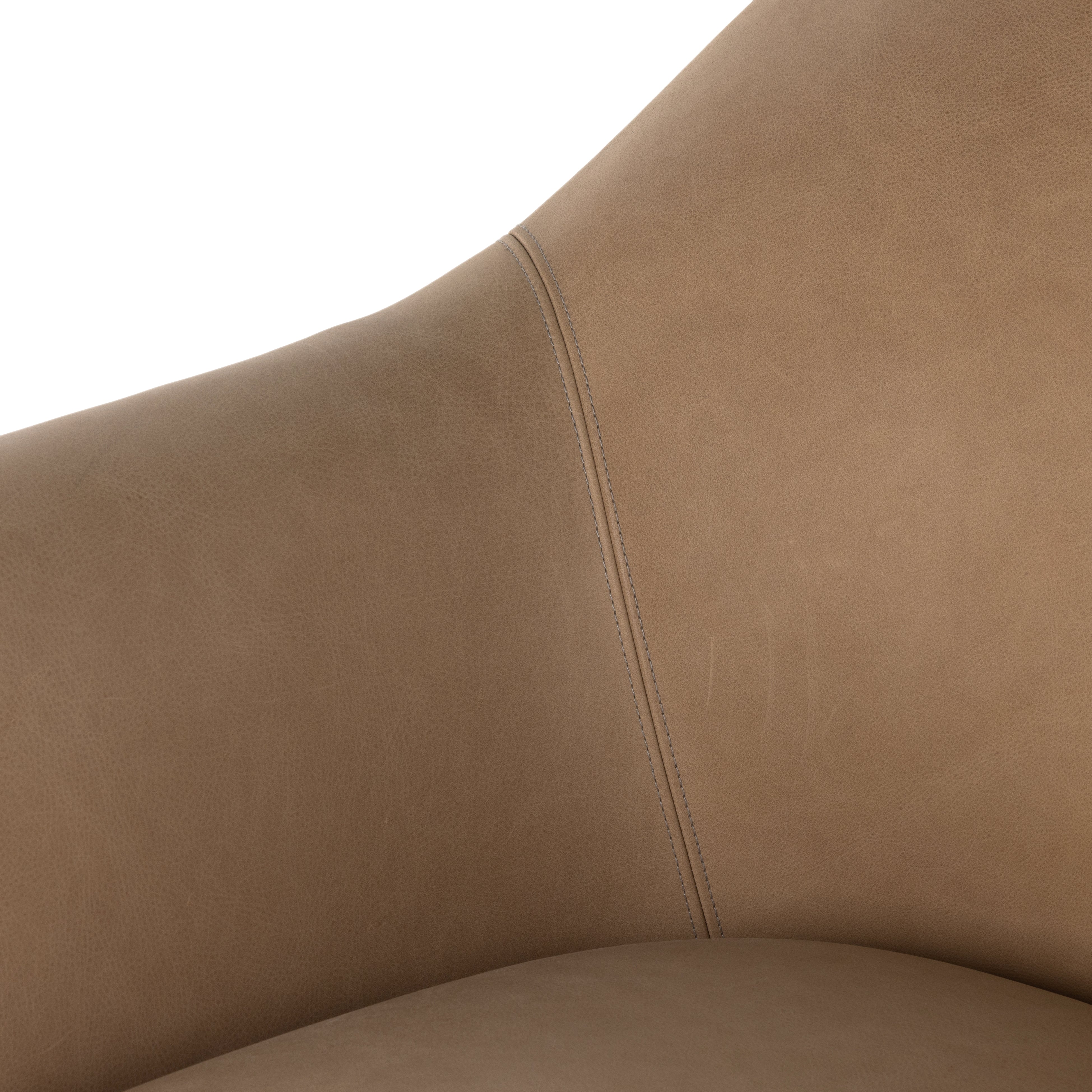 Featuring Suerte Chair - Palermo Nude by Four Hands at Amethyst Home. With a curvy silhouette and classic rolled arms, thick-cut leather lends a fresh feel to vintage-inspired accent seating, with an airy iron cradle base for a beautiful balance of scale.
Collection: FarrowColors: Palermo Nude ,Matte EbonyMaterials: Top Grain Leather ,IronOverall Dimensions: 35"W x 33.50"L x 31". Amethyst Home provides interior design, new construction, custom furniture, and area rugs in the Alpharetta metro area.