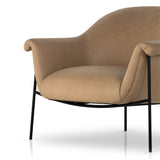 Featuring Suerte Chair - Palermo Nude by Four Hands at Amethyst Home. With a curvy silhouette and classic rolled arms, thick-cut leather lends a fresh feel to vintage-inspired accent seating, with an airy iron cradle base for a beautiful balance of scale.
Collection: FarrowColors: Palermo Nude ,Matte EbonyMaterials: Top Grain Leather ,IronOverall Dimensions: 35"W x 33.50"L x . Amethyst Home provides interior design, new construction, custom furniture, and area rugs in the Newport Beach metro area.