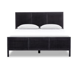 Featuring Sydney Black Wash Queen Bed by Four Hands at Amethyst Home. Black-washed mango frames an inset of black woven cane, for a textural, monochromatic look.Overall Dimensions: 62.25"W x 83"L x 46.50"H
Collection: PrescottColors: Black Wash ,Black CaneMaterials: Solid Mango ,Cane Weight: 148.11 lbs. Amethyst Home provides interior design, new construction, custom furniture, and area rugs in the Laguna Beach metro area.