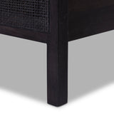 Featuring Sydney Black Wash Queen Bed by Four Hands at Amethyst Home. Black-washed mango frames an inset of black woven cane, for a textural, monochromatic look.Overall Dimensions: 62.25"W x 83"L x 46.50"H
Collection: PrescottColors: Black Wash ,Black CaneMaterials: Solid Mango ,Cane Weight: 148.11 lbs. Amethyst Home provides interior design, new construction, custom furniture, and area rugs in the Miami metro area.