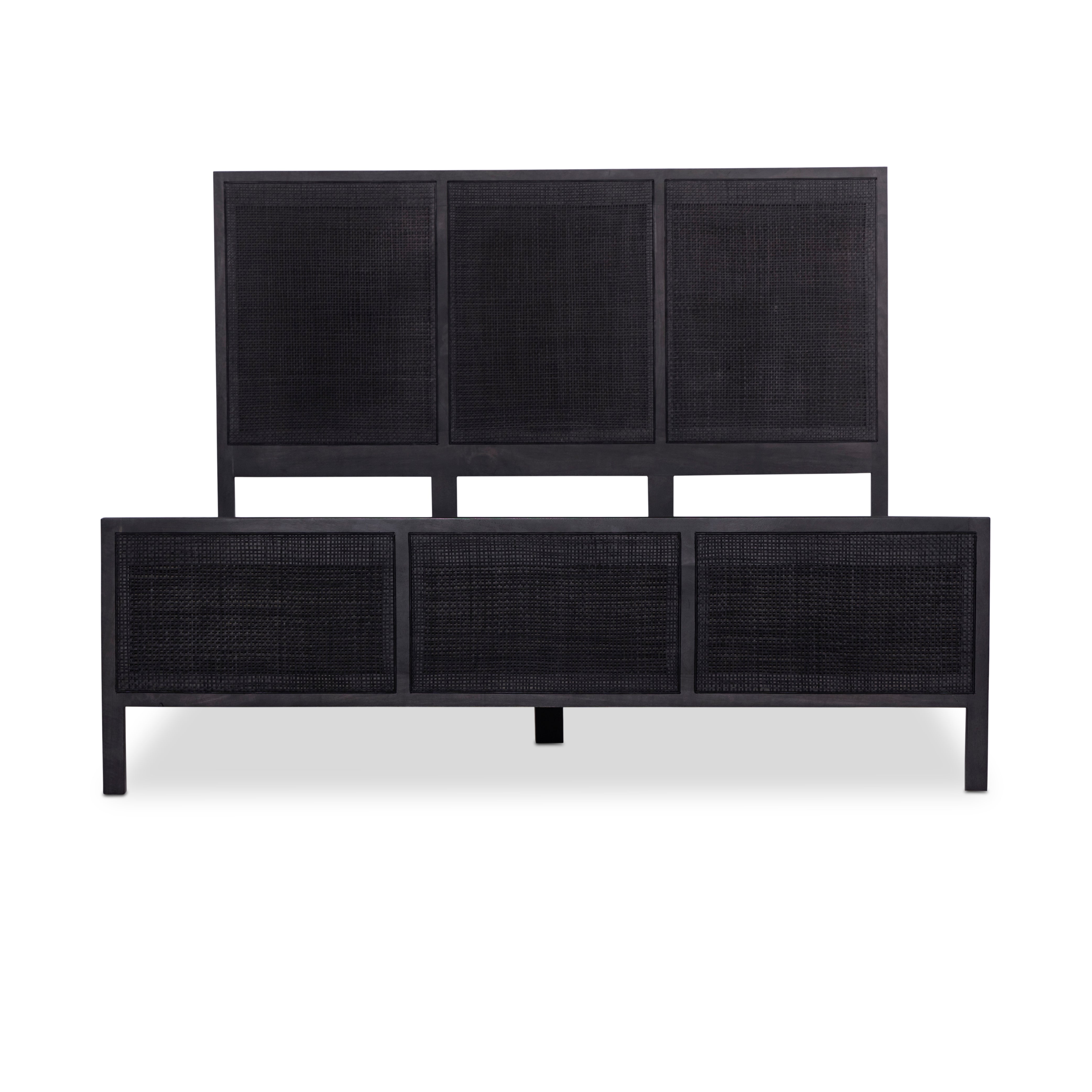 Featuring Sydney Black Wash Queen Bed by Four Hands at Amethyst Home. Black-washed mango frames an inset of black woven cane, for a textural, monochromatic look.Overall Dimensions: 62.25"W x 83"L x 46.50"H
Collection: PrescottColors: Black Wash ,Black CaneMaterials: Solid Mango ,Cane Weight: 148.11 lbs. Amethyst Home provides interior design, new construction, custom furniture, and area rugs in the San Diego metro area.