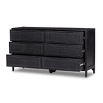 Featuring Sydney Black Wash 6 Drawer Dresser by Four Hands at Amethyst Home. Introduce timeless style to your bedroom with the Sydney Black Wash 6 Drawer Dresser. With six spacious drawers, this dresser offers plenty of storage for clothes, linens, and more. Crafted from sturdy wood, it's sure to be a lasting addition to any decor.Overall Dimensions: 58"W x 17"L x 31.50"H
Co. Amethyst Home provides interior design, new construction, custom furniture, and area rugs in the Salt Lake City metro area.
