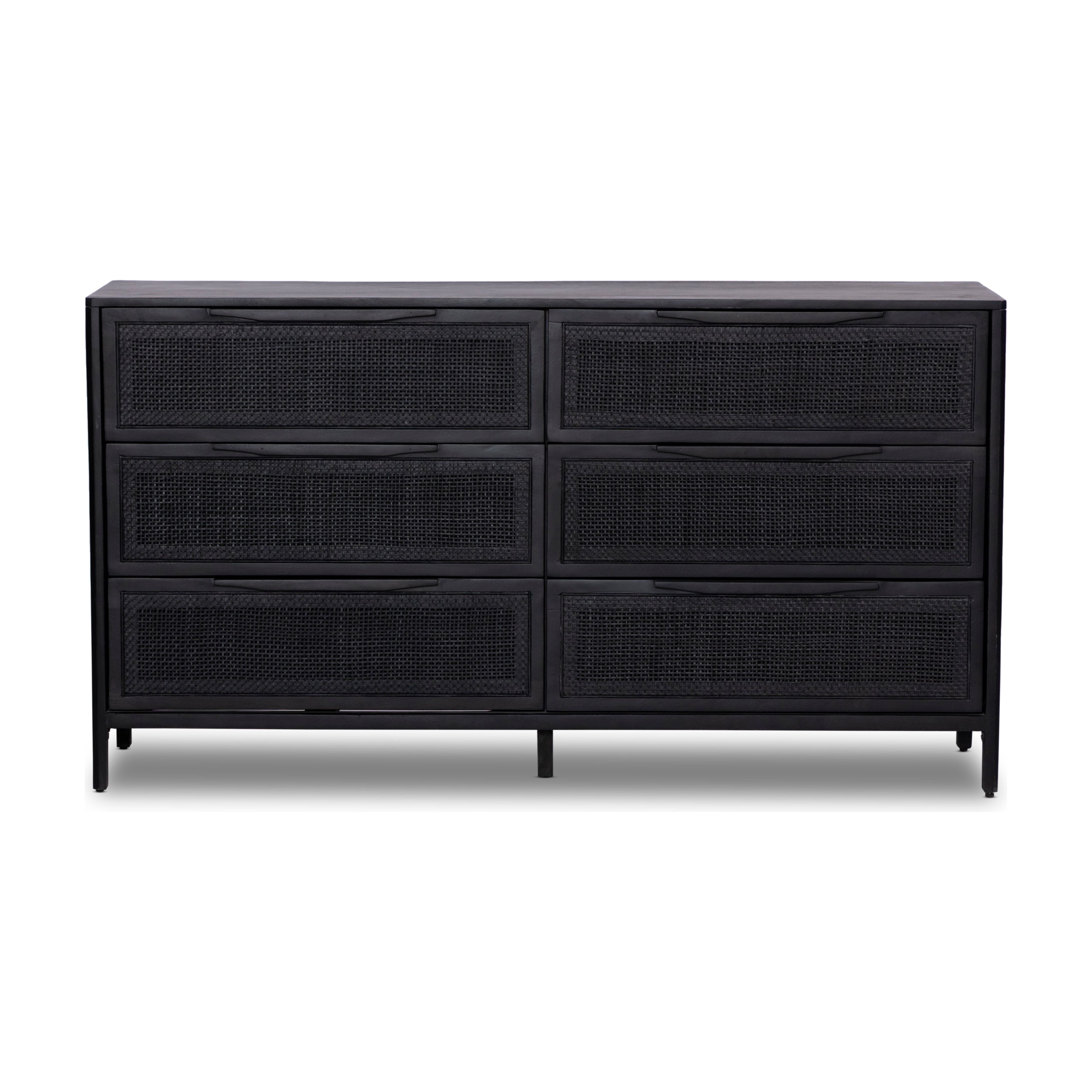 Featuring Sydney Black Wash 6 Drawer Dresser by Four Hands at Amethyst Home. Introduce timeless style to your bedroom with the Sydney Black Wash 6 Drawer Dresser. With six spacious drawers, this dresser offers plenty of storage for clothes, linens, and more. Crafted from sturdy wood, it's sure to be a lasting addition to any decor.Overall Dimensions: 58"W x 17"L x 31.50"H
Collectio. Amethyst Home provides interior design, new construction, custom furniture, and area rugs in the Seattle metro area.
