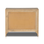 Natural mango frames inset woven cane, for a light, textural look with organic allure. Three spacious drawers provide plenty of closed storage. Amethyst Home provides interior design, new home construction design consulting, vintage area rugs, and lighting in the Boston metro area.