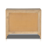 Natural mango frames inset woven cane, for a light, textural look with organic allure. Three spacious drawers provide plenty of closed storage. Amethyst Home provides interior design, new home construction design consulting, vintage area rugs, and lighting in the Boston metro area.