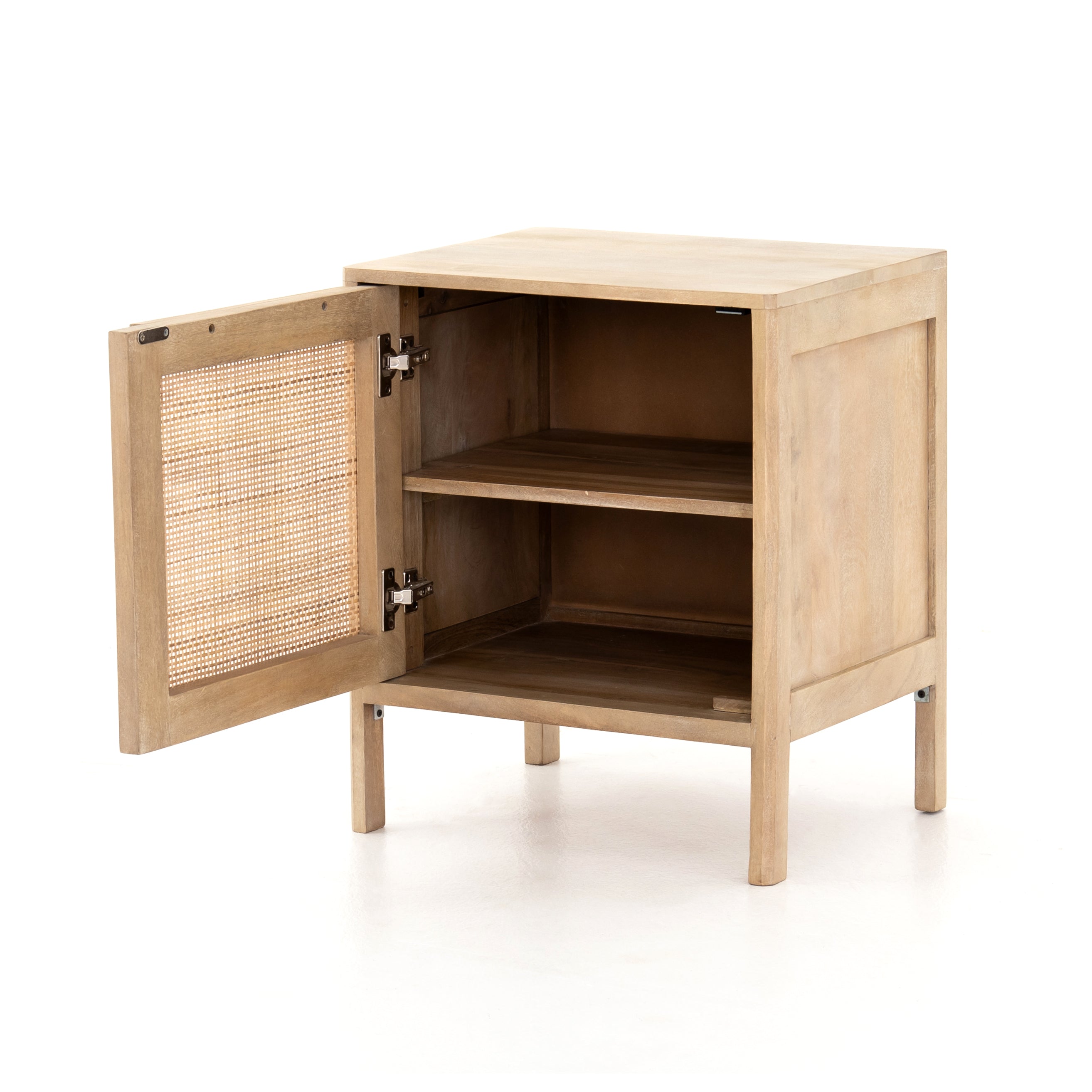 Featuring Sydney Natural Left Nightstand by Four Hands at Amethyst Home. Natural mango frames woven cane, for a light, textural look with fresh organic allure. Interior removable shelf for extra storage options.
Collection: PrescottColors: Natural Mango ,Natural CaneMaterials: Solid Mango ,CaneOverall Dimensions: 20"W x 16"L x 23.50"H Weight: 30.86 lbs. Amethyst Home provides interior design, new construction, custom furniture, and area rugs in the Nashville metro area.