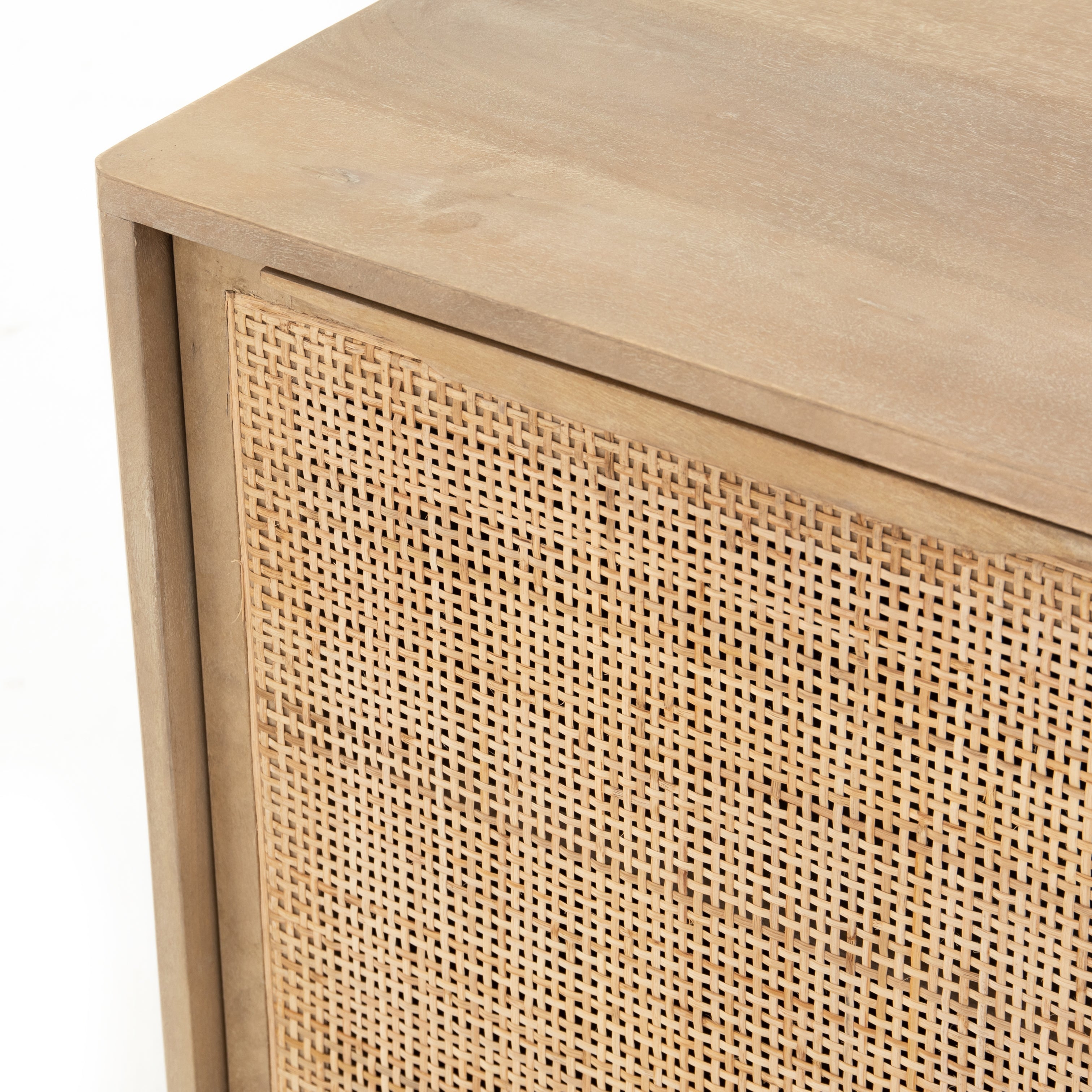 Featuring Sydney Natural Left Nightstand by Four Hands at Amethyst Home. Natural mango frames woven cane, for a light, textural look with fresh organic allure. Interior removable shelf for extra storage options.
Collection: PrescottColors: Natural Mango ,Natural CaneMaterials: Solid Mango ,CaneOverall Dimensions: 20"W x 16"L x 23.50"H Weight: 30.86 lbs. Amethyst Home provides interior design, new construction, custom furniture, and area rugs in the San Diego metro area.