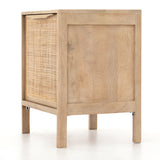 Featuring Sydney Natural Left Nightstand by Four Hands at Amethyst Home. Natural mango frames woven cane, for a light, textural look with fresh organic allure. Interior removable shelf for extra storage options.
Collection: PrescottColors: Natural Mango ,Natural CaneMaterials: Solid Mango ,CaneOverall Dimensions: 20"W x 16"L x 23.50"H Weight: 30.86 lbs. Amethyst Home provides interior design, new construction, custom furniture, and area rugs in the Washington metro area.