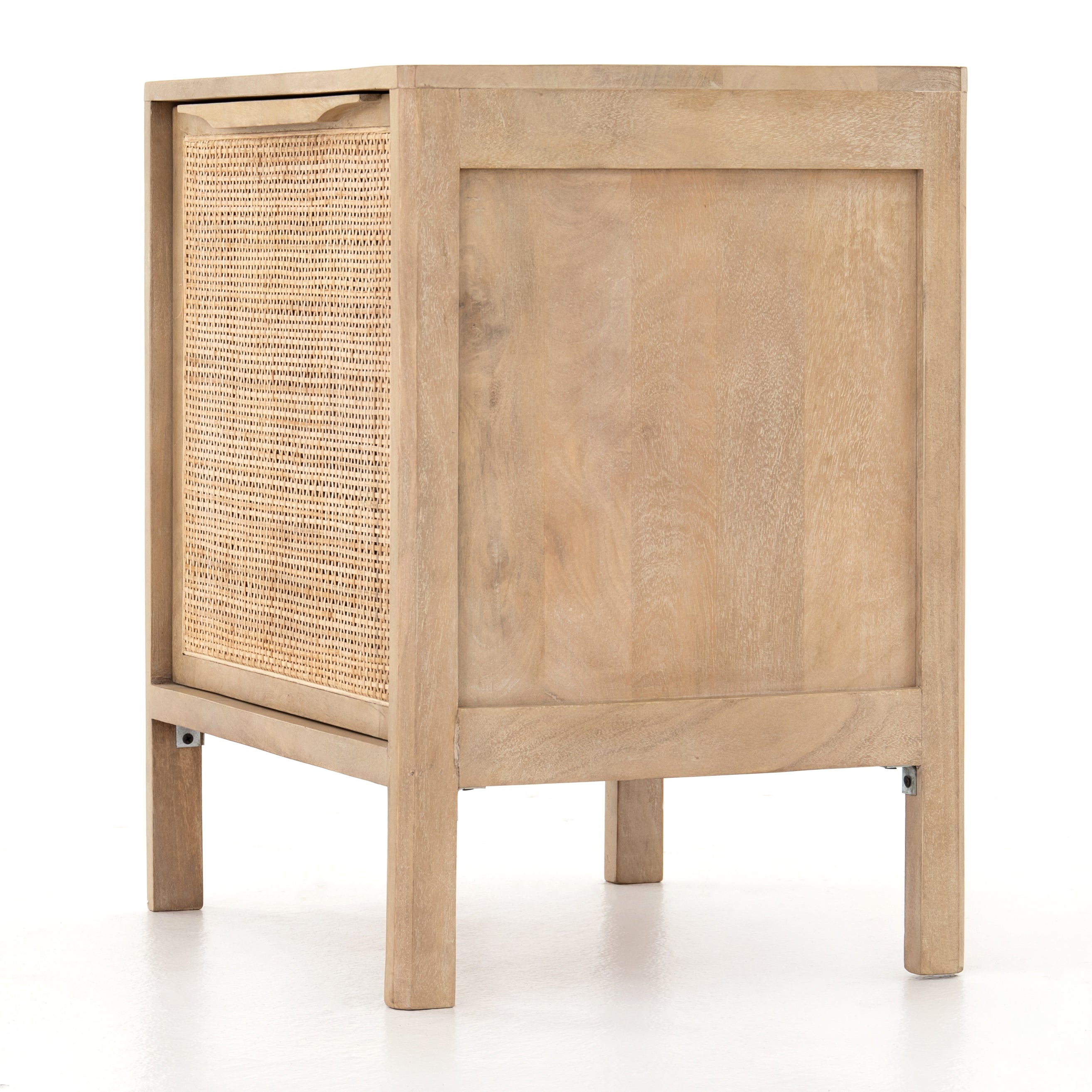Featuring Sydney Natural Left Nightstand by Four Hands at Amethyst Home. Natural mango frames woven cane, for a light, textural look with fresh organic allure. Interior removable shelf for extra storage options.
Collection: PrescottColors: Natural Mango ,Natural CaneMaterials: Solid Mango ,CaneOverall Dimensions: 20"W x 16"L x 23.50"H Weight: 30.86 lbs. Amethyst Home provides interior design, new construction, custom furniture, and area rugs in the Washington metro area.