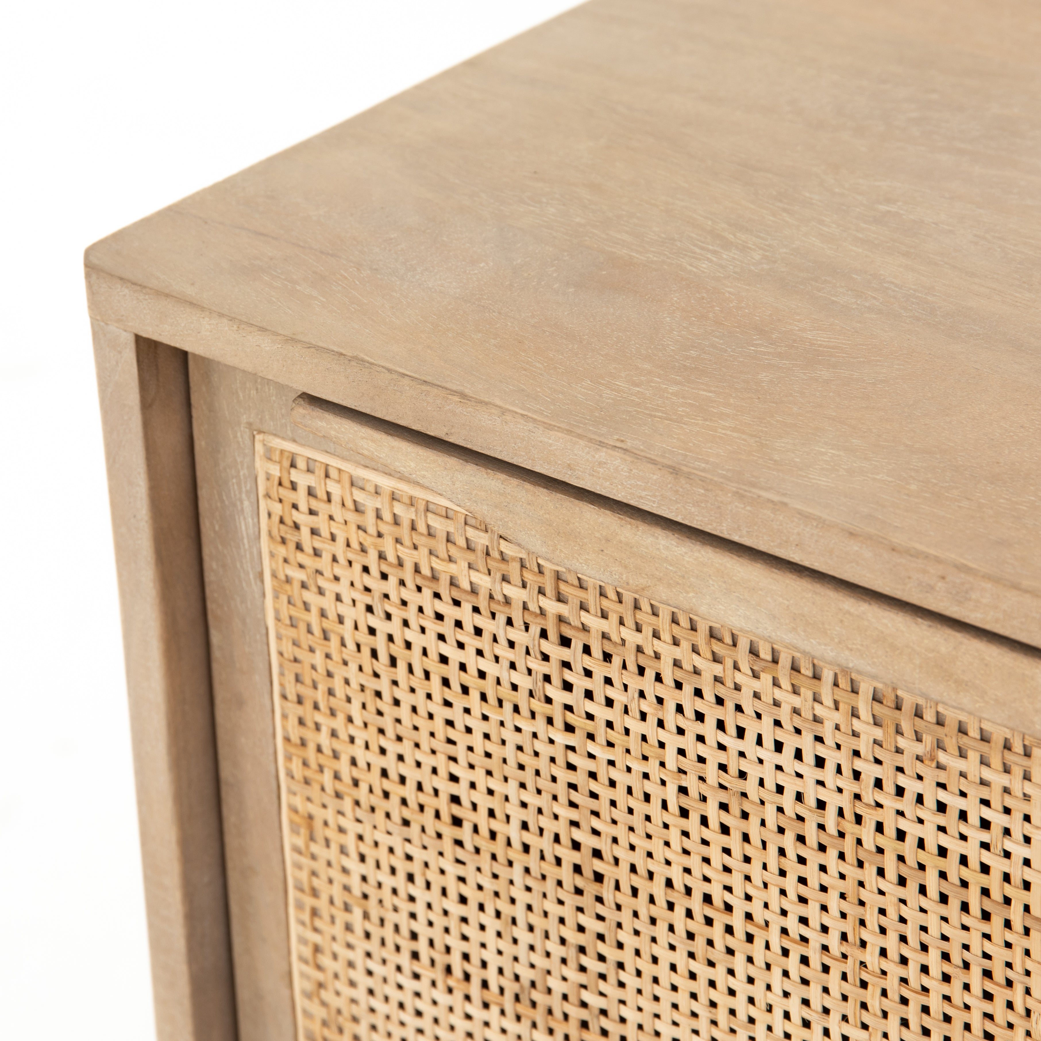 Featuring Sydney Natural Right Nightstand by Four Hands at Amethyst Home. Natural mango frames inset woven cane, for a light, textural look with fresh organic allure. Removable interior shelf for clever convenience.
Collection: PrescottColors: Natural Mango ,Natural CaneMaterials: Solid Mango ,CaneOverall Dimensions: 20"W x 16"L x 23.50"H Weight: 30.86 lbs. Amethyst Home provides interior design, new construction, custom furniture, and area rugs in the Boston metro area.