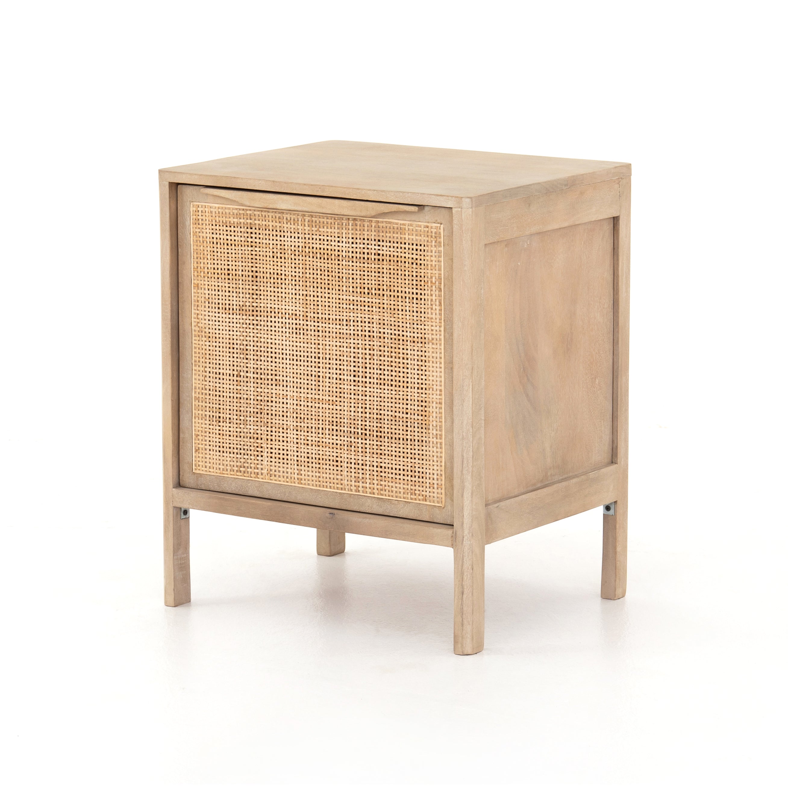 Natural mango frames inset woven cane, for a light, textural look with fresh organic allure. Removable interior shelf for clever convenience. Amethyst Home provides interior design, new construction, custom furniture, and area rugs in the Portland metro area.