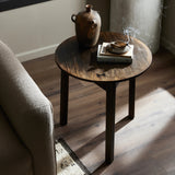 Featuring The Aged Brown Pimms Table by Four Hands at Amethyst Home. Brown-finished pine forms a versatile three-legged end table with a playful feel. By the makers at Van Thiel, known for their antique-inspired pieces and hand-applied finishes.Overall Dimensions: 24.75"W x 24.75"L x 26"H
Collection: Van ThielColors: Aged Bronze ,Aged Brown Veneer ,Aged. Amethyst Home provides interior design, new home construction design consulting, vintage area rugs, and lighting in the Winter Garden metro area.