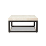 Featuring The Travertine Rectangular Coffee Table by Four Hands at Amethyst Home. Airy while substantial, for an intriguing balance of scale. Bronzed iron forms an open, angular frame for a rectangular tabletop of solid white travertine. By the makers at Van Thiel, known for their antique-inspired pieces and hand-applied finishes.Overall Dimensions: 33"W x. Amethyst Home provides interior design, new home construction design consulting, vintage area rugs, and lighting in the Des Moines metro area.