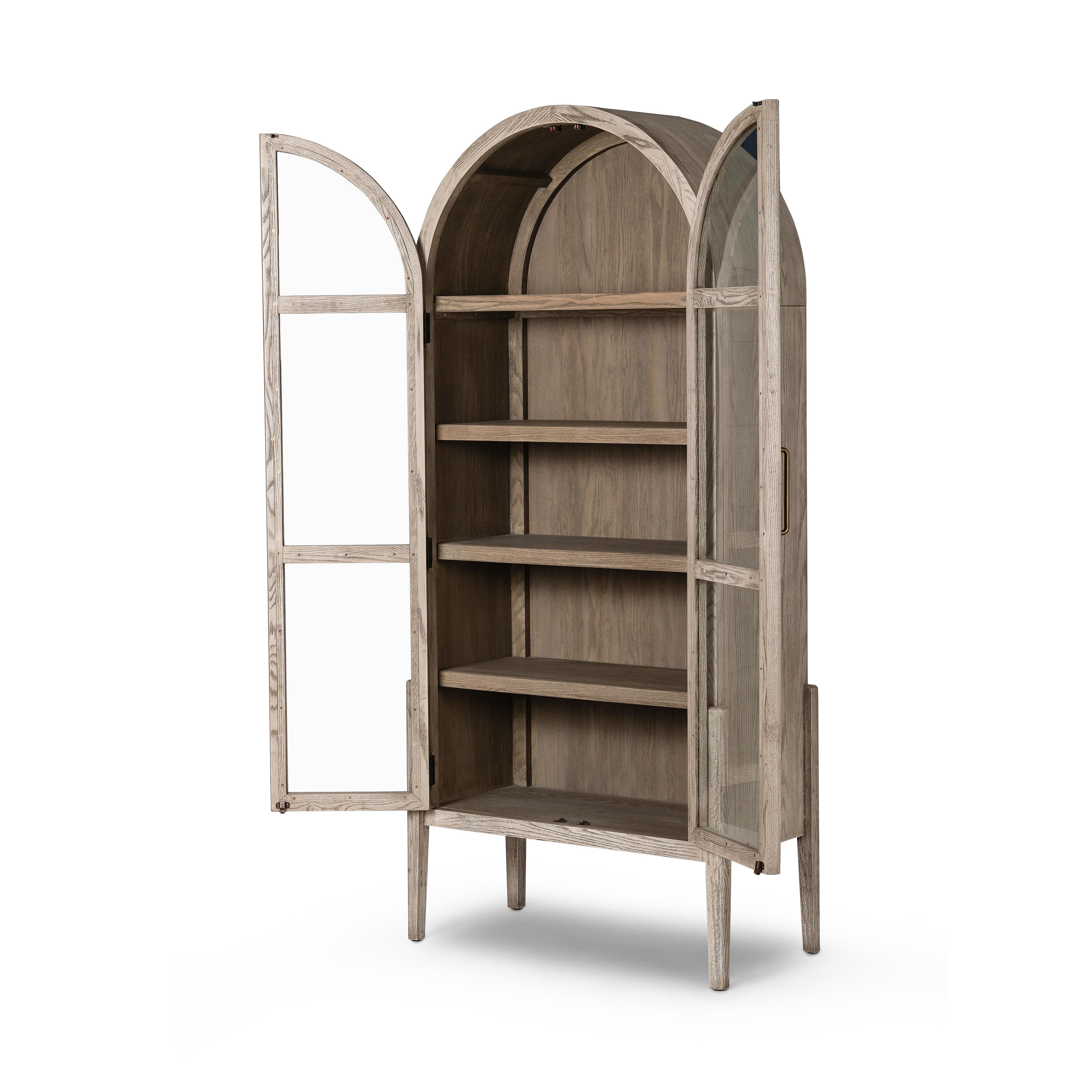 Featuring Tolle Rustic White Solid Cabinet by Four Hands at Amethyst Home. Give your home a classic, timeless look with the Tolle Rustic White Solid Cabinet! This stylish cabinet is constructed of solid oak and iron, and features a rustic white finish and tempered glass accents. Ready to ship, it will add a unique touch to any room.
Overall Dimensions: 38"W x 19"L x 84"H
Collecti. Amethyst Home provides interior design, new construction, custom furniture, and area rugs in the Nashville metro area.
