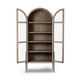 Featuring Tolle Rustic White Solid Cabinet by Four Hands at Amethyst Home. Give your home a classic, timeless look with the Tolle Rustic White Solid Cabinet! This stylish cabinet is constructed of solid oak and iron, and features a rustic white finish and tempered glass accents. Ready to ship, it will add a unique touch to any room.
Overall Dimensions: 38"W x 19"L x 84"H
Col. Amethyst Home provides interior design, new construction, custom furniture, and area rugs in the Salt Lake City metro area.