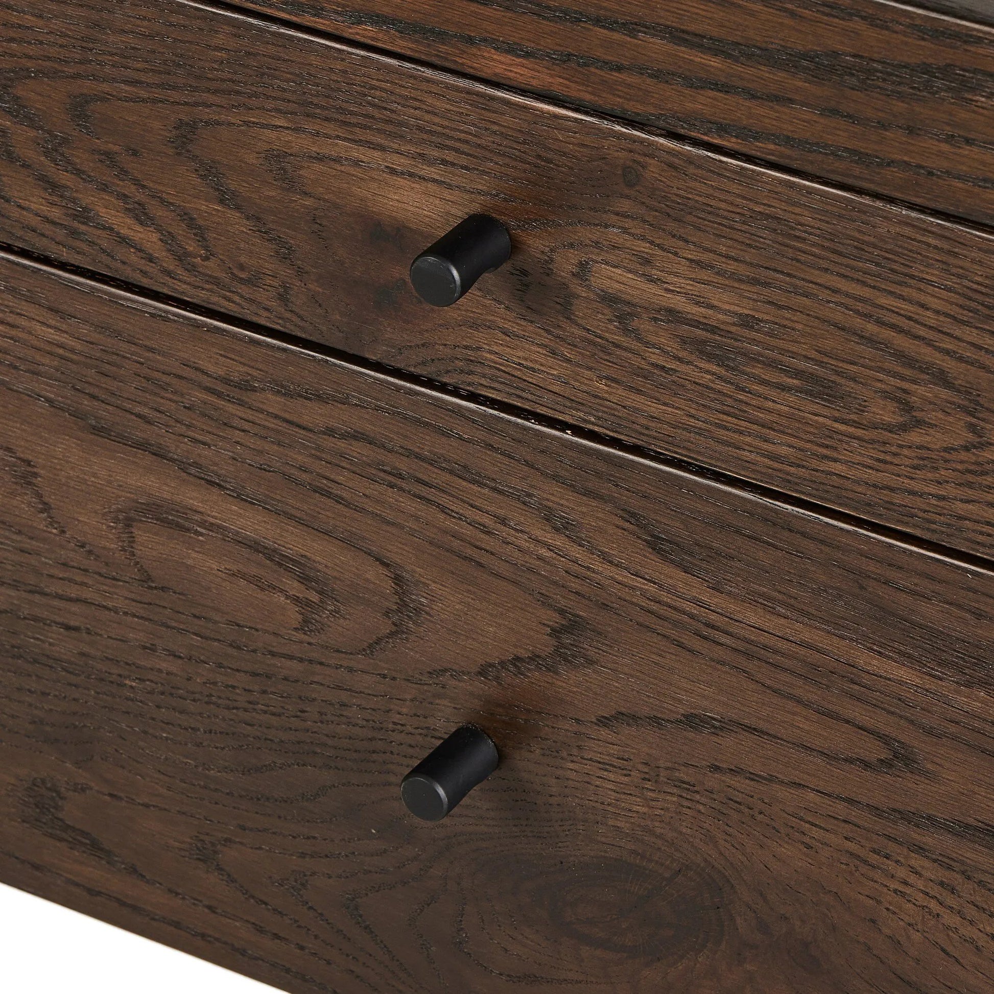 An executive-sized desk of rich brown oak offers generous surface and storage space, while a flip top keeps cords out of sight. Invisible wireless charging for Android and Apple products.Collection: Hamilto Amethyst Home provides interior design, new home construction design consulting, vintage area rugs, and lighting in the San Diego metro area.