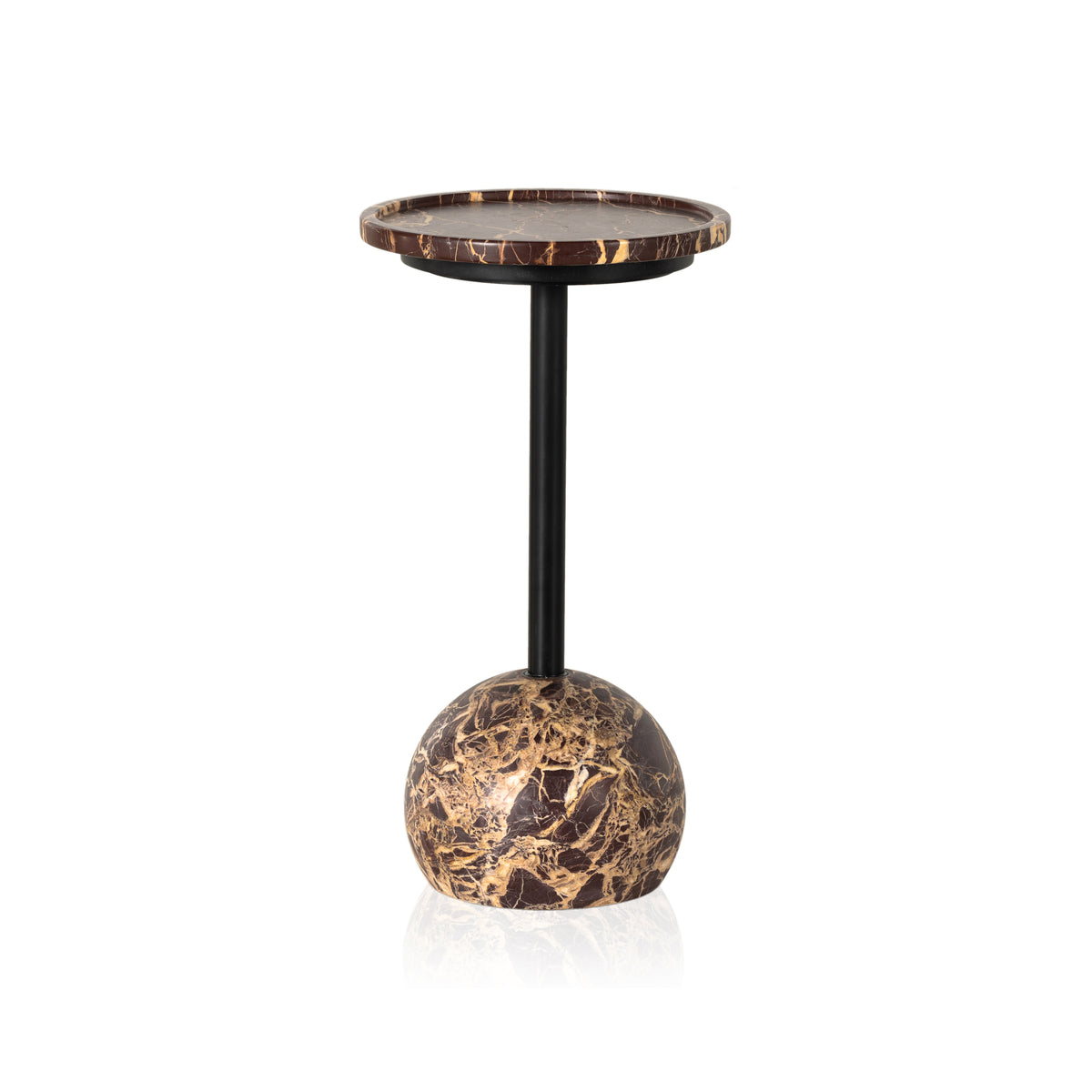 Viola Accent Table - Merlot Marble | shipping 10/06/2025