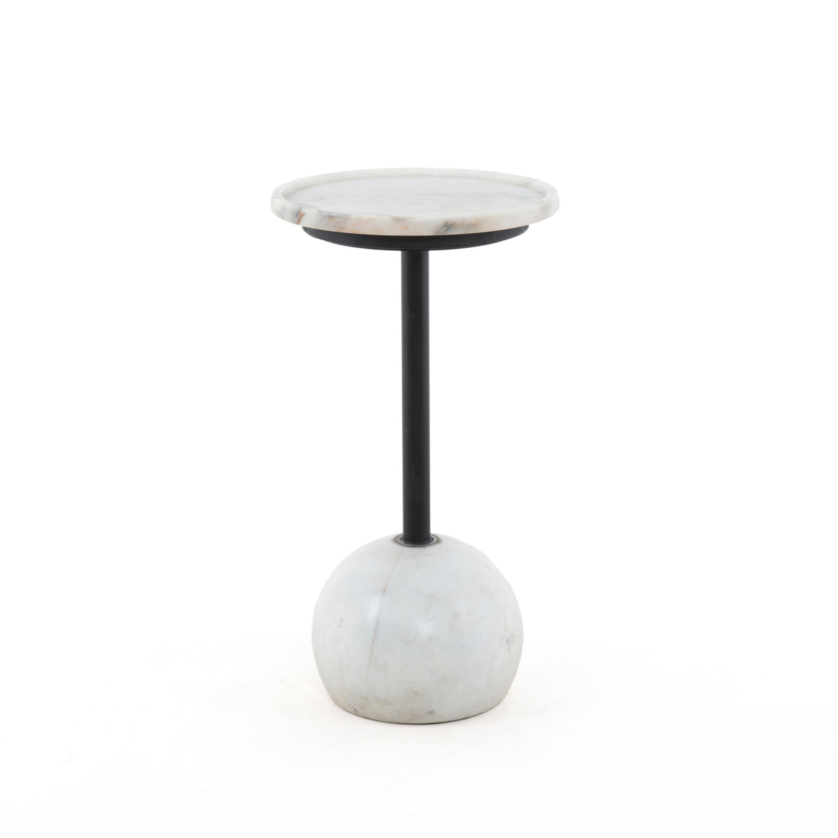 Viola Accent Table - Polished White Marble | ready to ship!