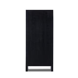 Featuring Warby Worn Black Cabinet by Four Hands at Amethyst Home. This minimal-inspired bookcase is crafted from a mix of solid oak and worn black veneer. Featuring glass-front doors and spacious shelves for storage and display.
Overall Dimensions: 18.0" L x 42.0" W x 94.0" H
Collection: BennettColors: Worn Black Veneer, Worn Black OakMaterials: Thick Oak . Amethyst Home provides interior design, new home construction design consulting, vintage area rugs, and lighting in the San Diego metro area.