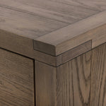 Featuring Warby Worn Oak 6 Drawer Dresser by Four Hands at Amethyst Home. Worn oak shapes a streamlined box-style dresser, with lap joint corners for a detail-driven touch.
Overall Dimensions: 18.0" L x 75.0 " W x 32.0" H
Collection: BennettColors: Worn Oak, Worn Oak VeneerMaterials: Solid Oak, Oak VeneerWeight: 308.2 lbs. Amethyst Home provides interior design, new home construction design consulting, vintage area rugs, and lighting in the Seattle metro area.