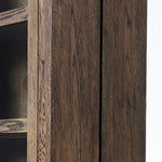 Featuring Warby Worn Oak Cabinet by Four Hands at Amethyst Home. This minimal-inspired bookcase is crafted from a mix of solid oak and worn oak veneer. Featuring glass-front doors and spacious shelves for storage and display.
Overall Dimensions: 18.0" L x 42.0 " W x 94.0" H
Collection: BennettColors: Worn Oak VeneerMaterials: Oak Veneer, Solid OakWeight: . Amethyst Home provides interior design, new home construction design consulting, vintage area rugs, and lighting in the Los Angeles metro area.