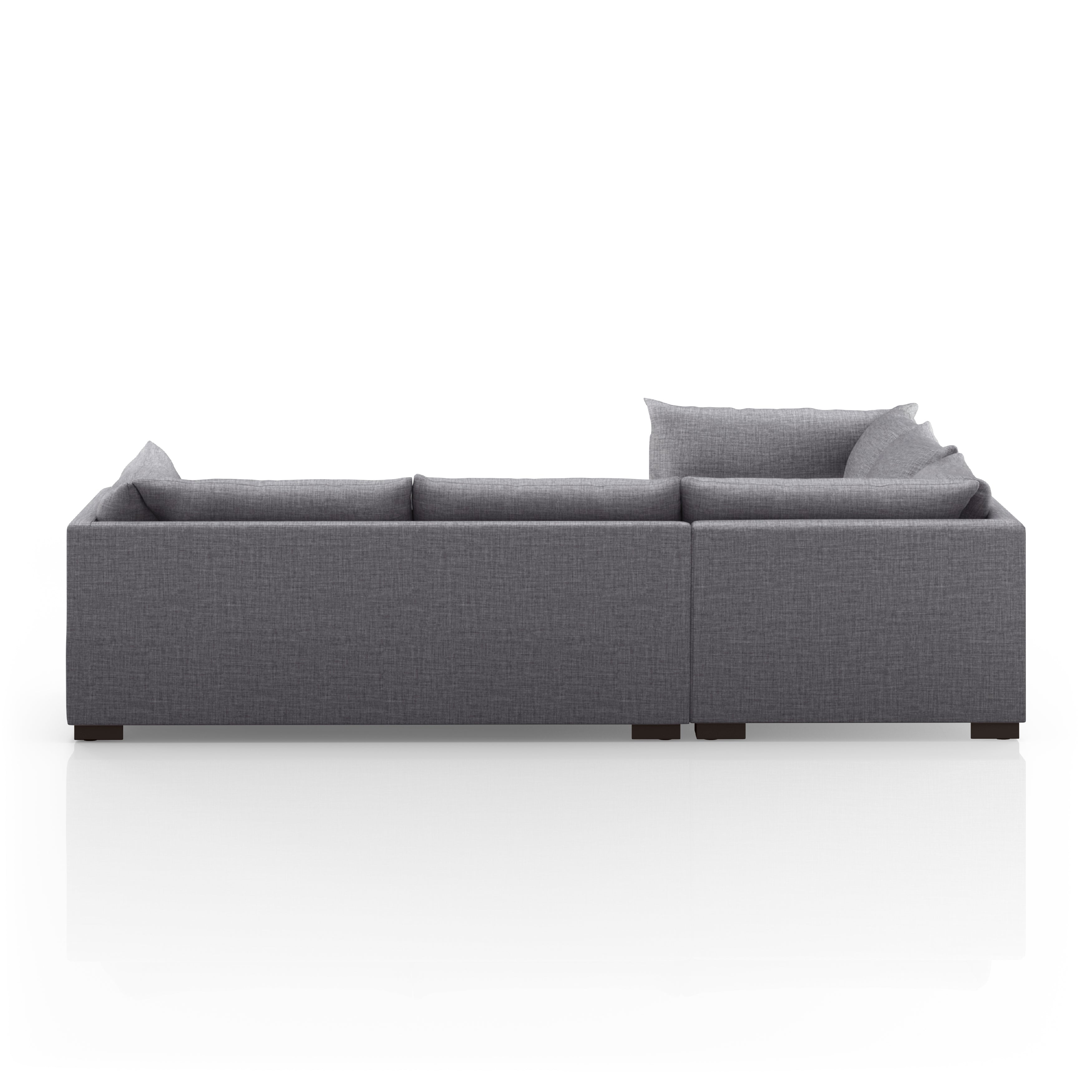 Featuring Westwood Bennett Charcoal 3-PC Sectional by Four Hands at Amethyst Home. Westwood Bennett Charcoal 3-PC Sectional's clean-lined and simply styled, high-performance fabric places a family-friendly twist on the quintessential sectional. A wooden base keeps things classy while casual. Various configuration options offer flexibility in any size space. Performance fabrics are speciall. Amethyst Home provides interior design services, furniture, rugs, and lighting in the Des Moines metro area.