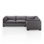 Featuring Westwood Bennett Charcoal 3-PC Sectional by Four Hands at Amethyst Home. Westwood Bennett Charcoal 3-PC Sectional's clean-lined and simply styled, high-performance fabric places a family-friendly twist on the quintessential sectional. A wooden base keeps things classy while casual. Various configuration options offer flexibility in any size space. Performance fabrics are special. Amethyst Home provides interior design services, furniture, rugs, and lighting in the Kansas City metro area.