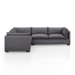 Featuring Westwood Bennett Charcoal 3-PC Sectional by Four Hands at Amethyst Home. Westwood Bennett Charcoal 3-PC Sectional's clean-lined and simply styled, high-performance fabric places a family-friendly twist on the quintessential sectional. A wooden base keeps things classy while casual. Various configuration options offer flexibility in any size space. Performance fabrics are specially cre. Amethyst Home provides interior design services, furniture, rugs, and lighting in the Omaha metro area.