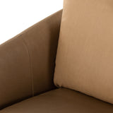 Featuring Whittaker Nantucket Taupe Swivel Chair by Four Hands at Amethyst Home. Atop a 360-degree swivel sits ultra-cushioned seating upholstered in scratch- and water-resistant high-performance leather that's luxurious and sensible. Performance fabrics are specially created to withstand spills, stains, high traffic and wear, ensuring long-term comfort and unmatched durability.Over. Amethyst Home provides interior design, new construction, custom furniture, and area rugs in the Austin metro area.